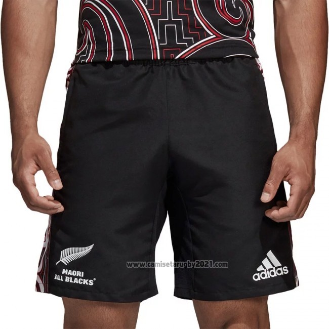 Pantalones Cortos Nueva Zelandia All Blacks Maori Rugby 2018 Negro